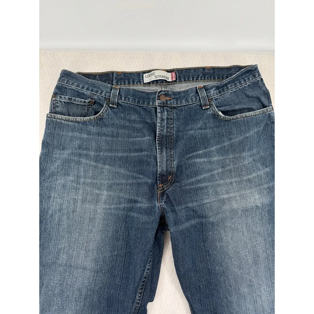 Levis 569 Loose Straight Leg Jeans Mens 40x30 (40x25 Hemmed) Blue Denim Workwear